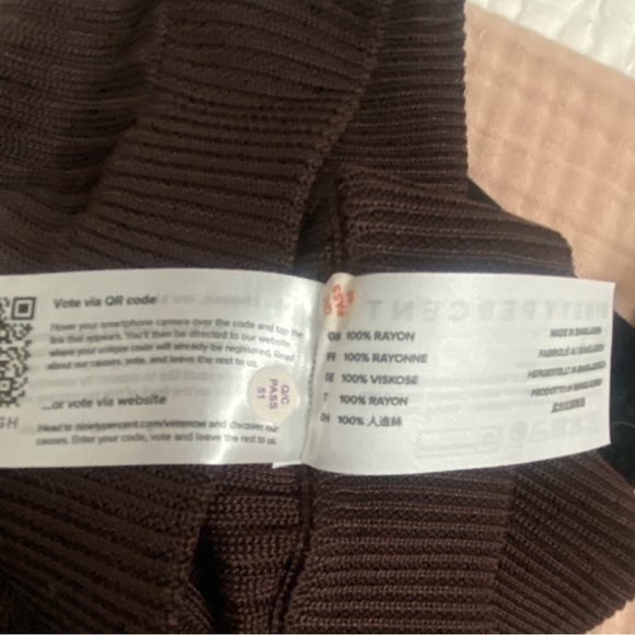 Ninety Percent Rib Split Front Midi Skirt Truffle - Picture 15 of 16